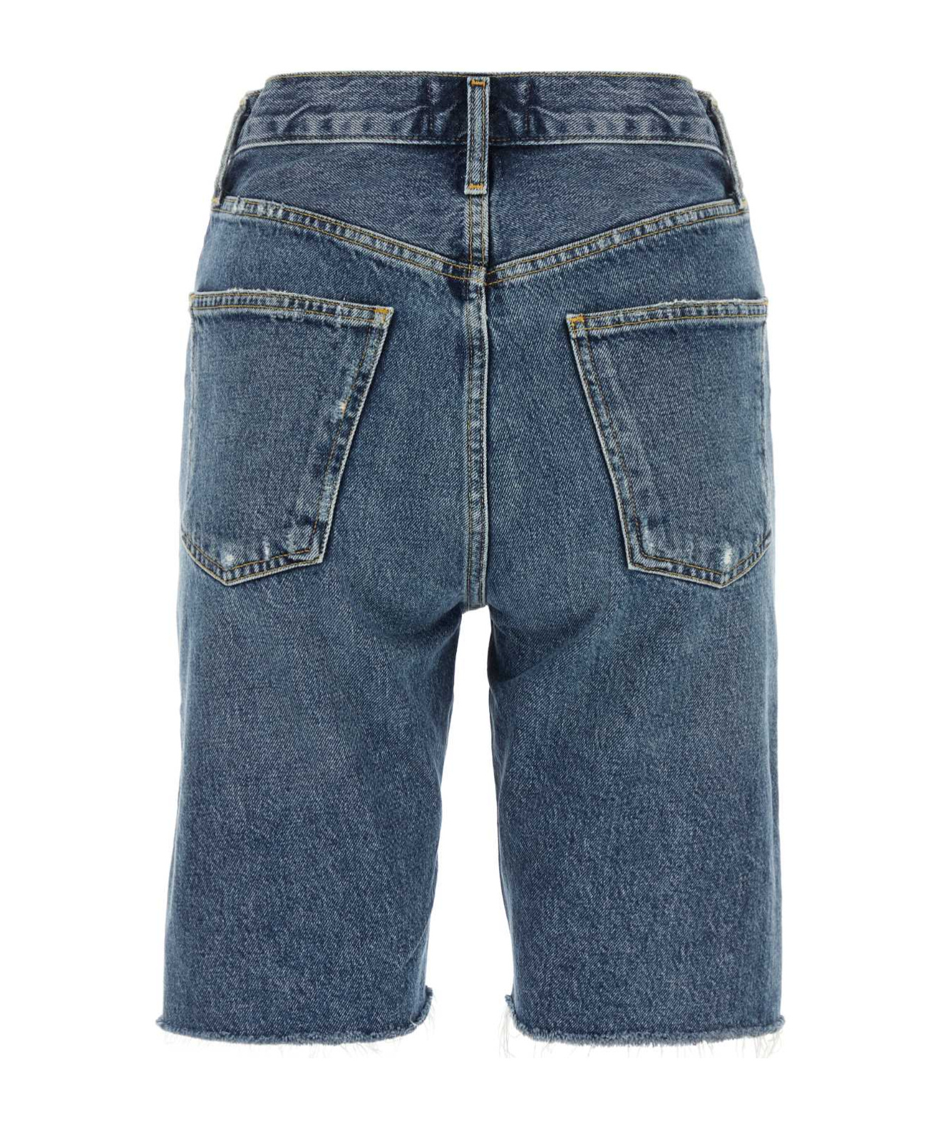 Agolde 90s Bermuda Shorts In Blue