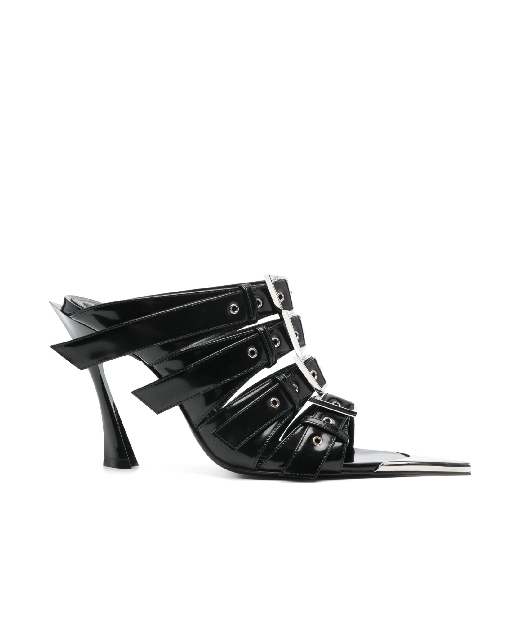 Mugler Open-toed High-heeled Sandals In Black