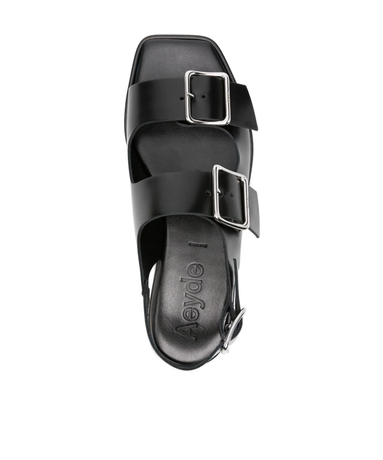 Aeyde 10mm Thekla Leather Sandals In Black