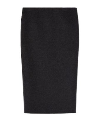 Gucci Women's Horsebit Wool Midi Skirt In Dark Grey And Light Gray