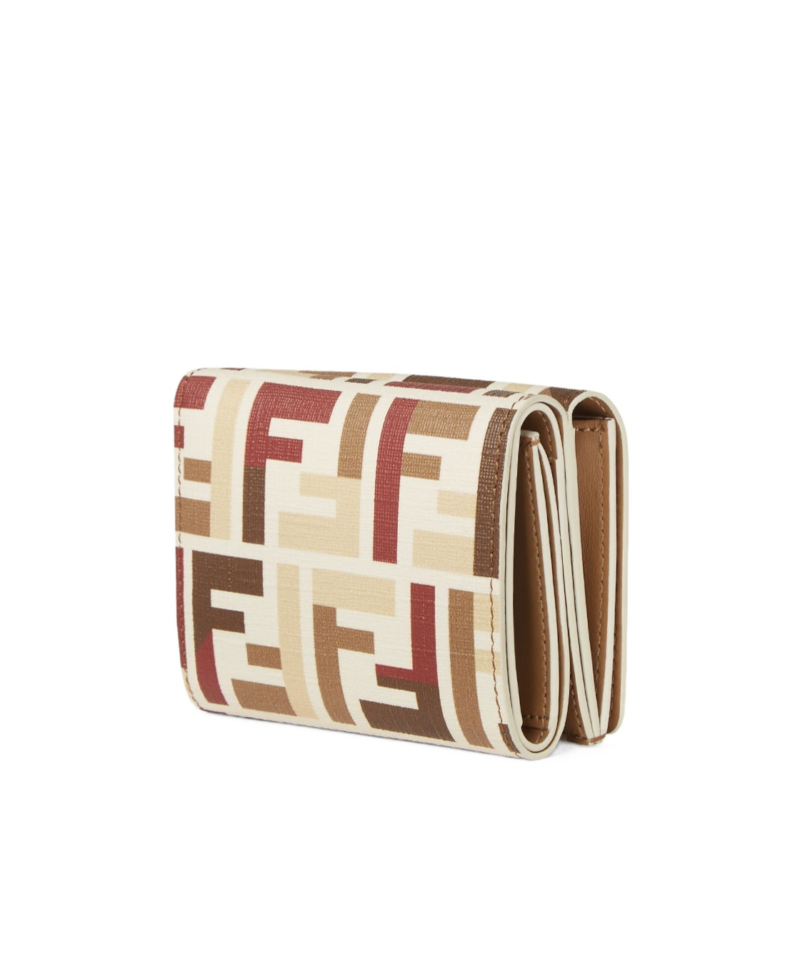 Fendi Trifold Mini Wallet With Tri-fold Design In Multi