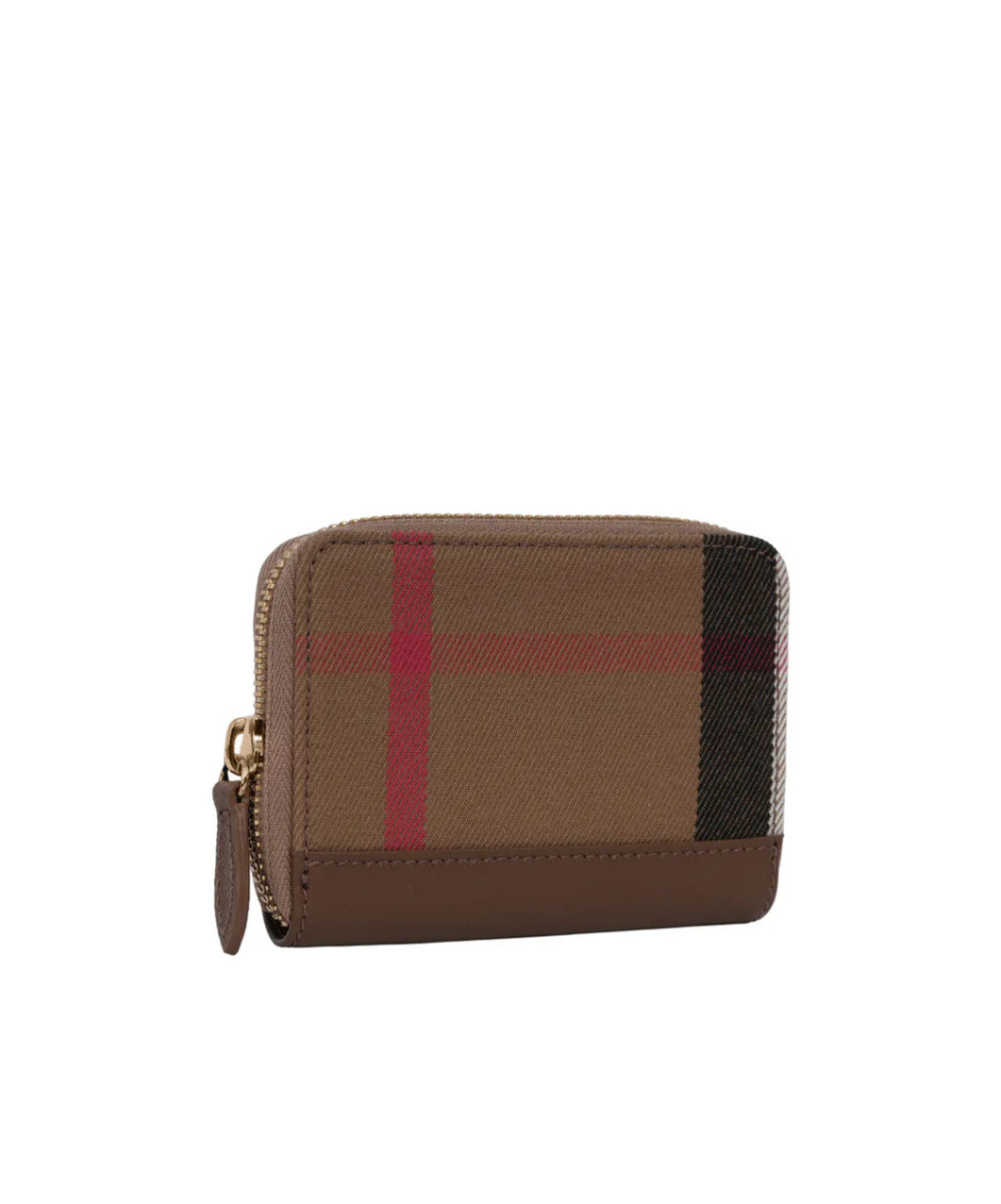 Burberry Zippered Change Purse In Earthy Brown