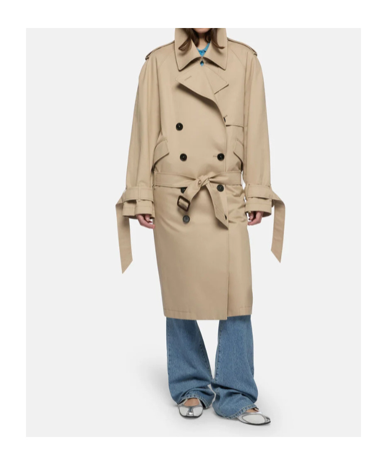Attico Beige Trench In Sand