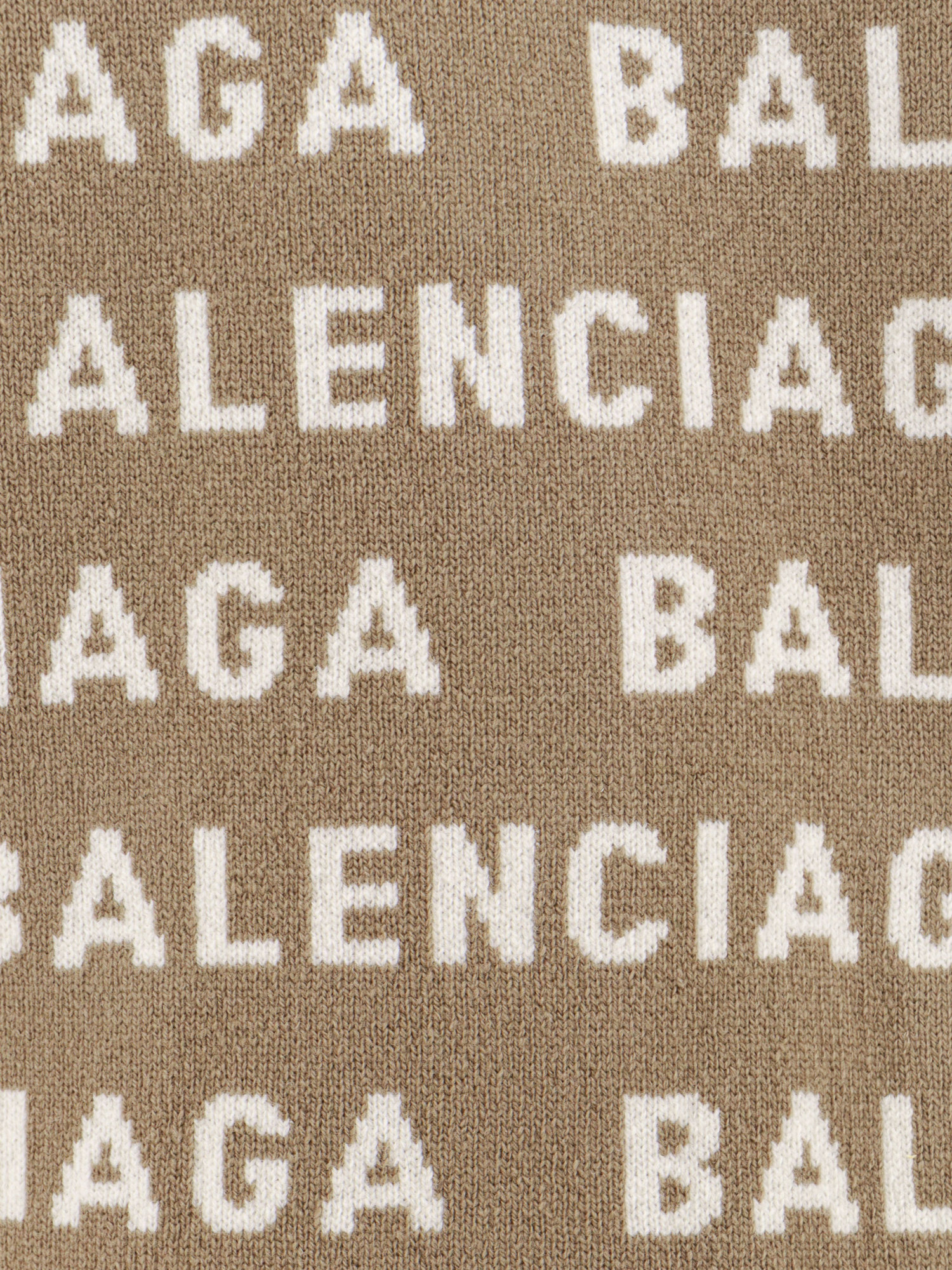 Balenciaga Logo-jacquard Button-up Cardigan In Nude