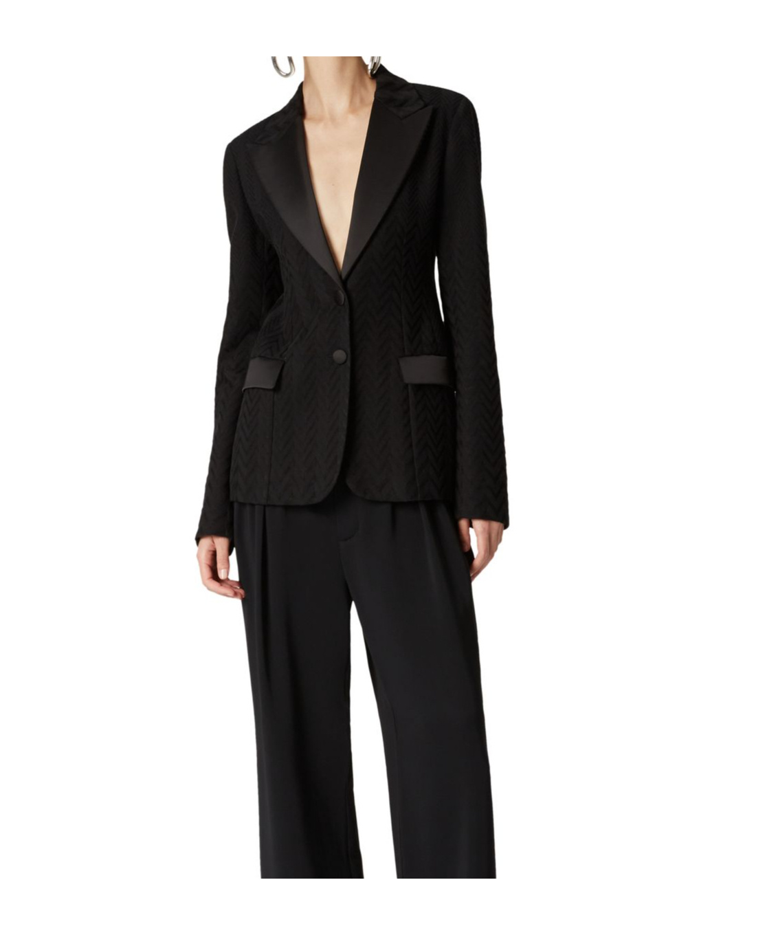 Missoni Lapel Long-sleeved Suit Jacket In Black