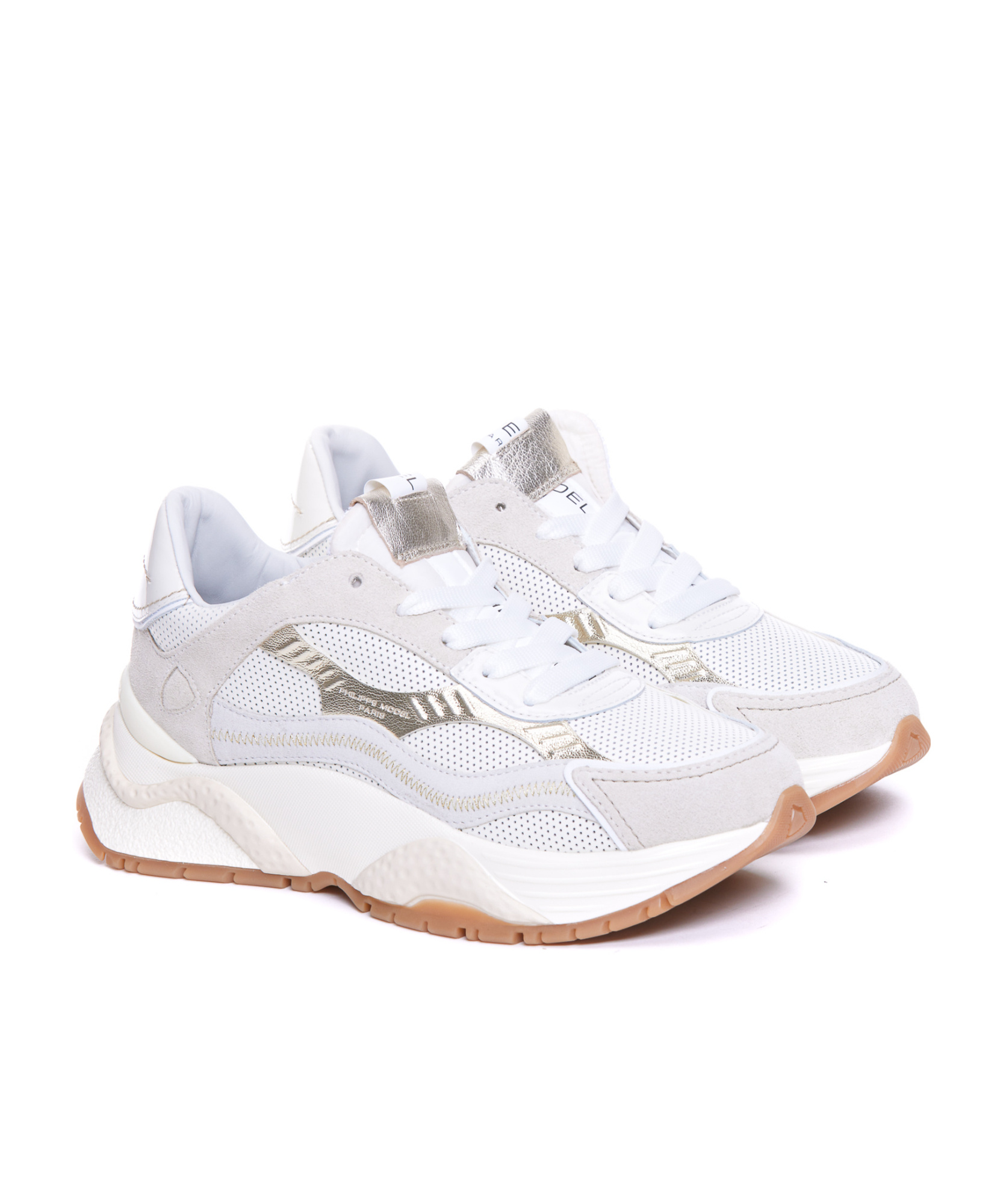 Philippe Model Sliced Design Sneakers In White