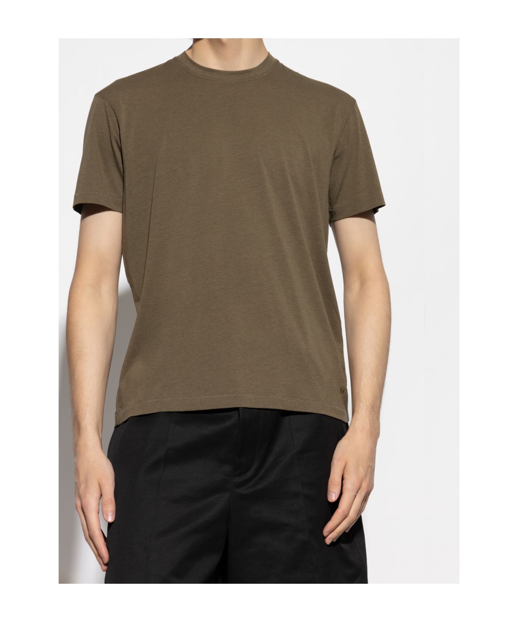 Tom Ford Brown Lyocell Cotton Crew T-shirt