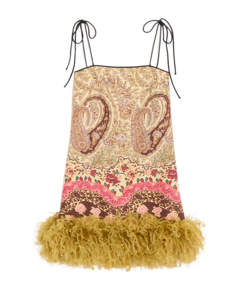 Valentino Tie-waist Dress In Multi