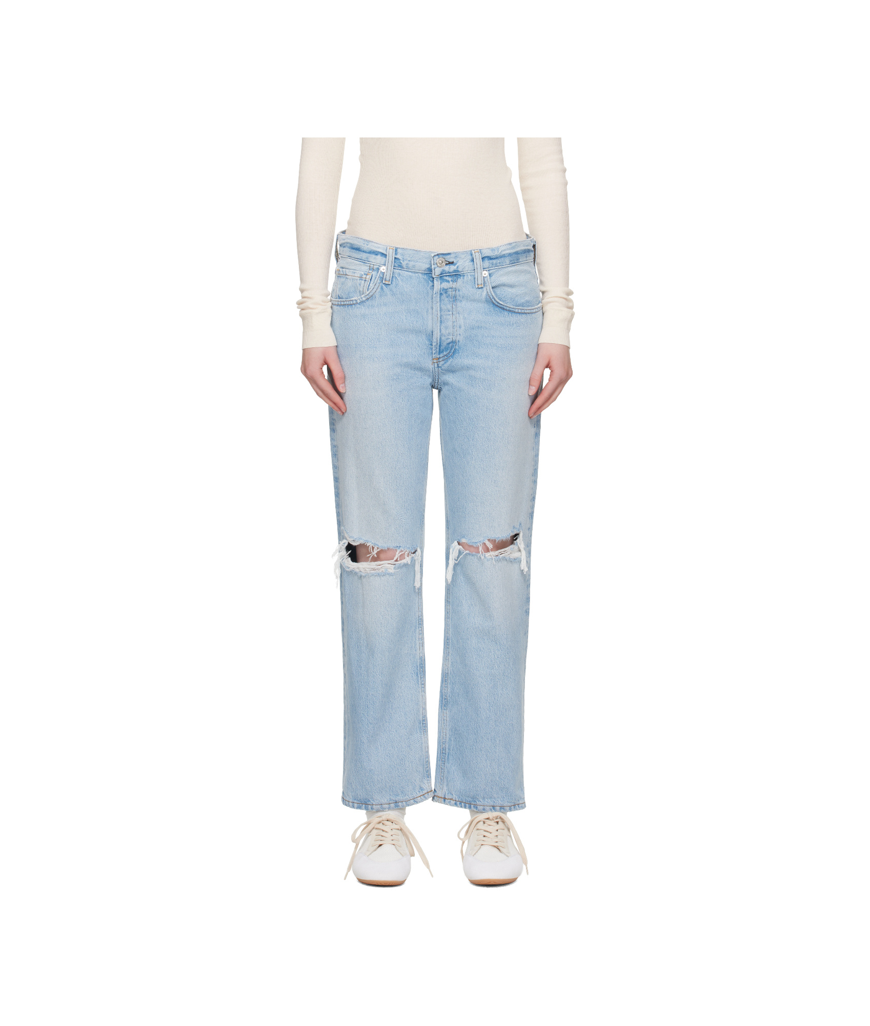 Citizens Of Humanity Blue Neve Low Slung Relaxed Jeans