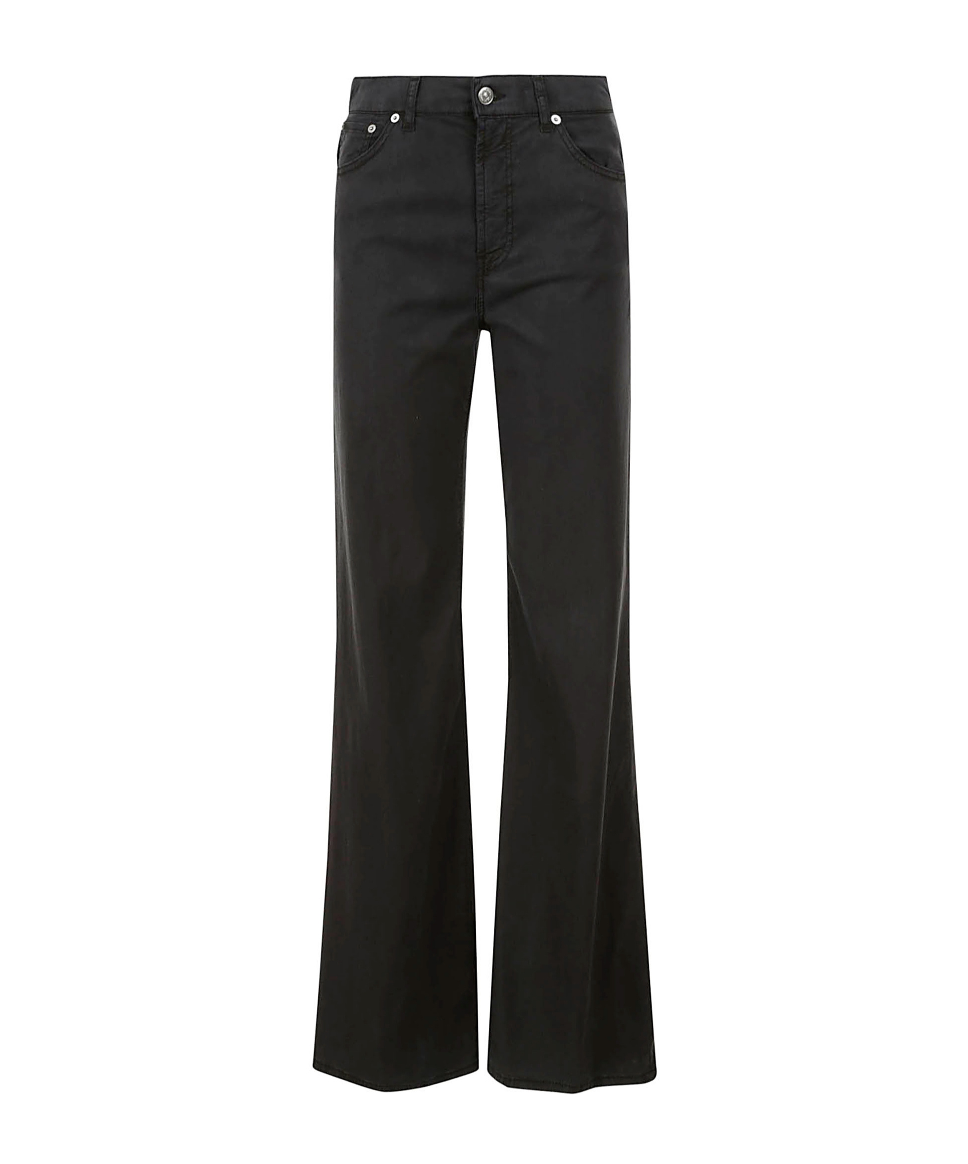 Dondup Wide-leg Palazzo Jeans Belt Loops In Black