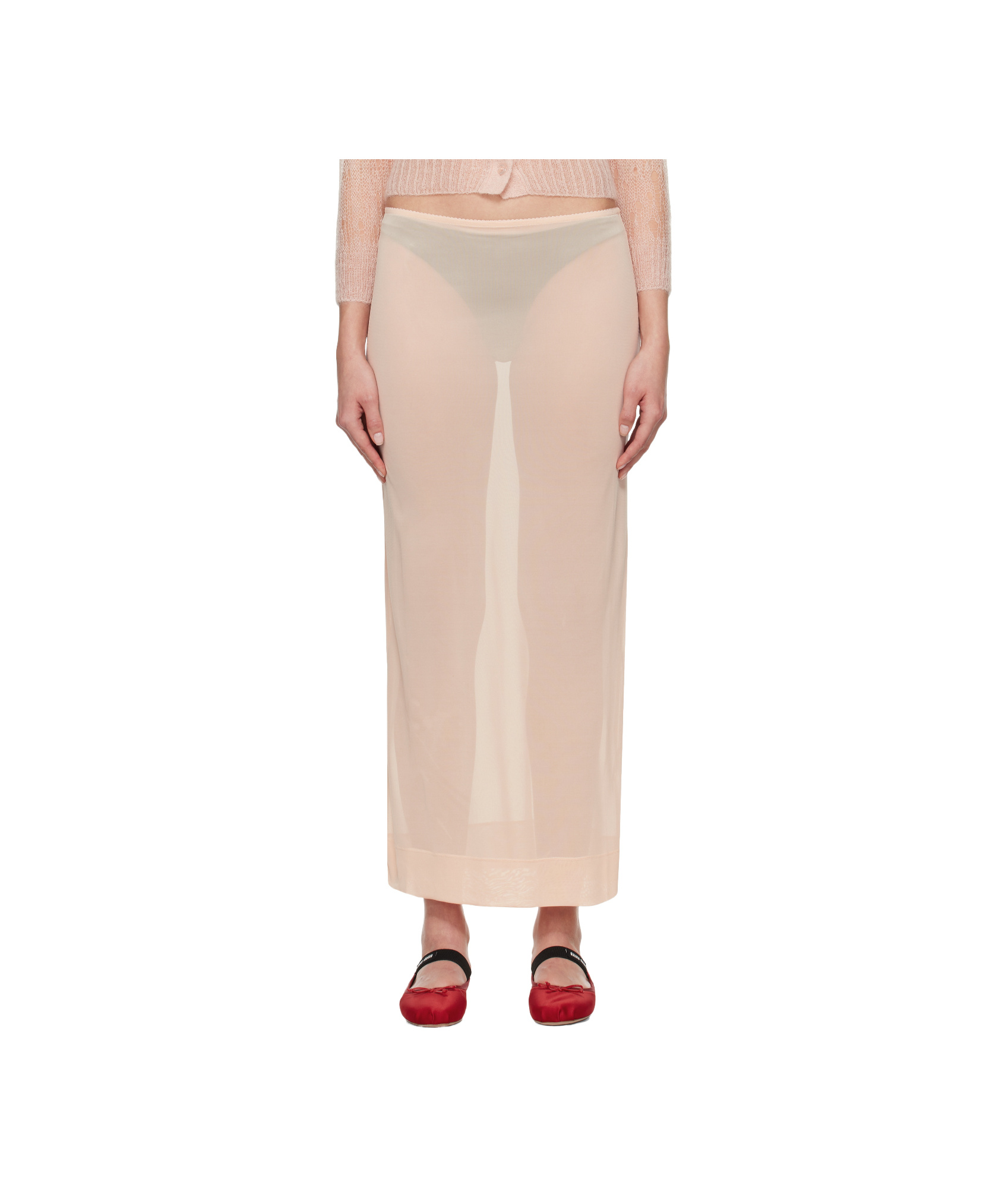 Simone Rocha Translucent Skirt In Nude