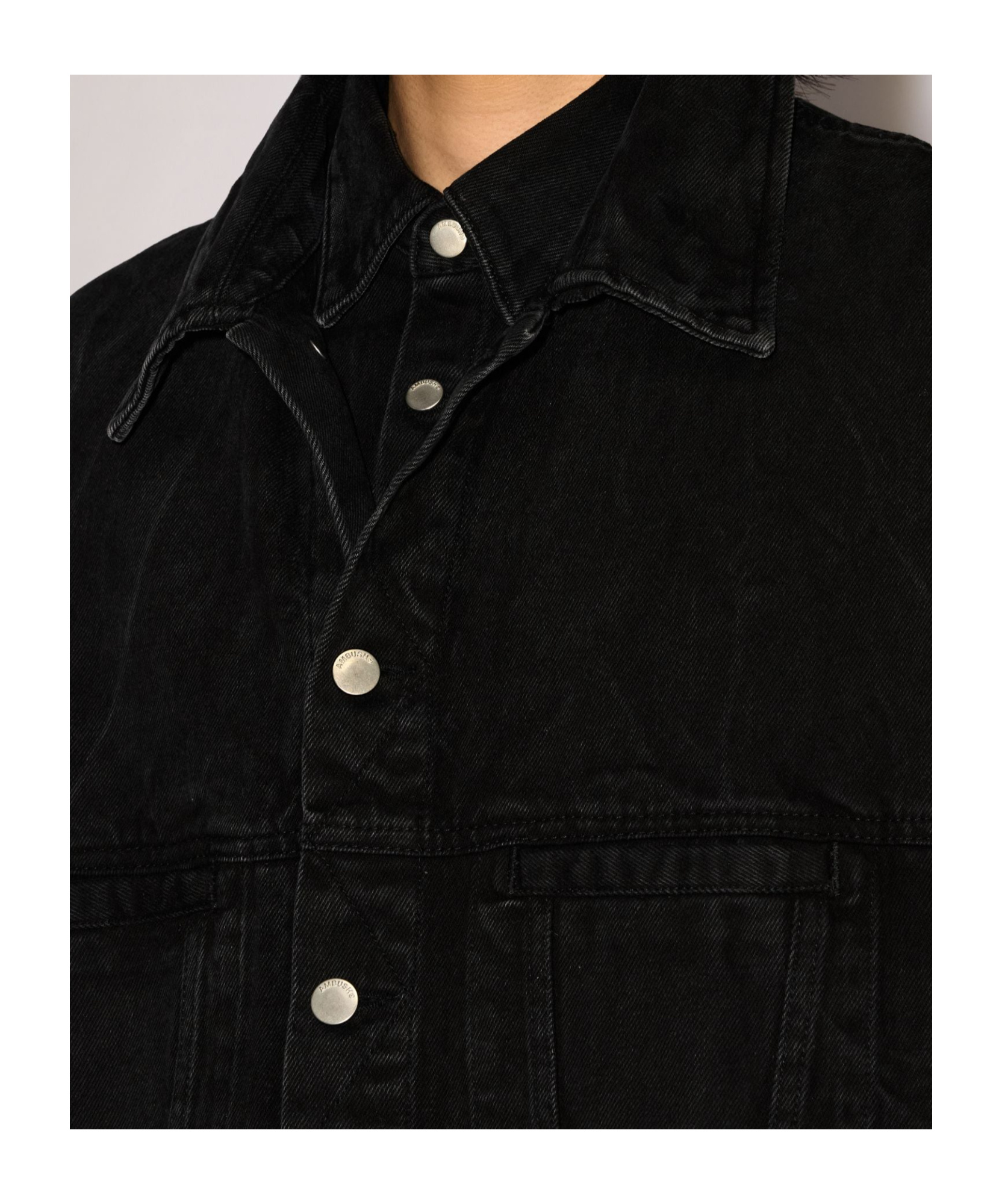 Shop Ambush Layered Denim Jacket In Black