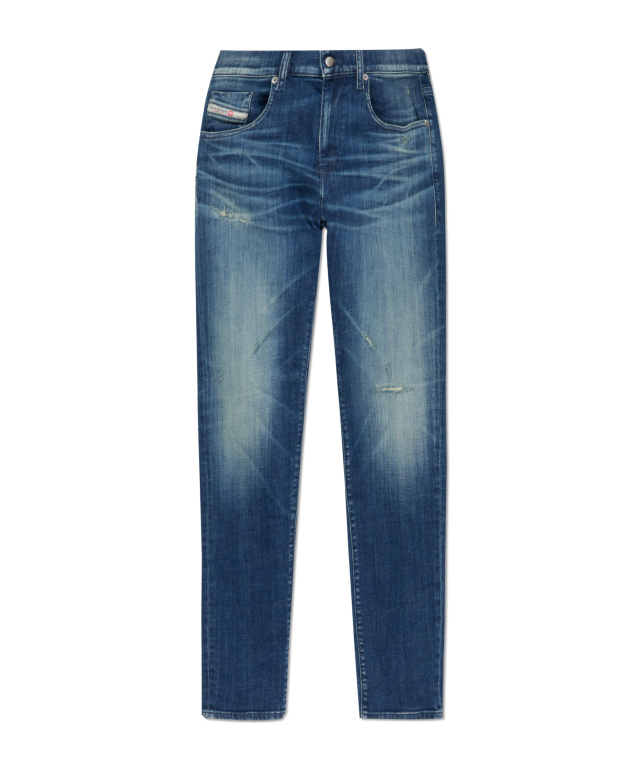 Diesel Drawstring Denim Trousers In Blue