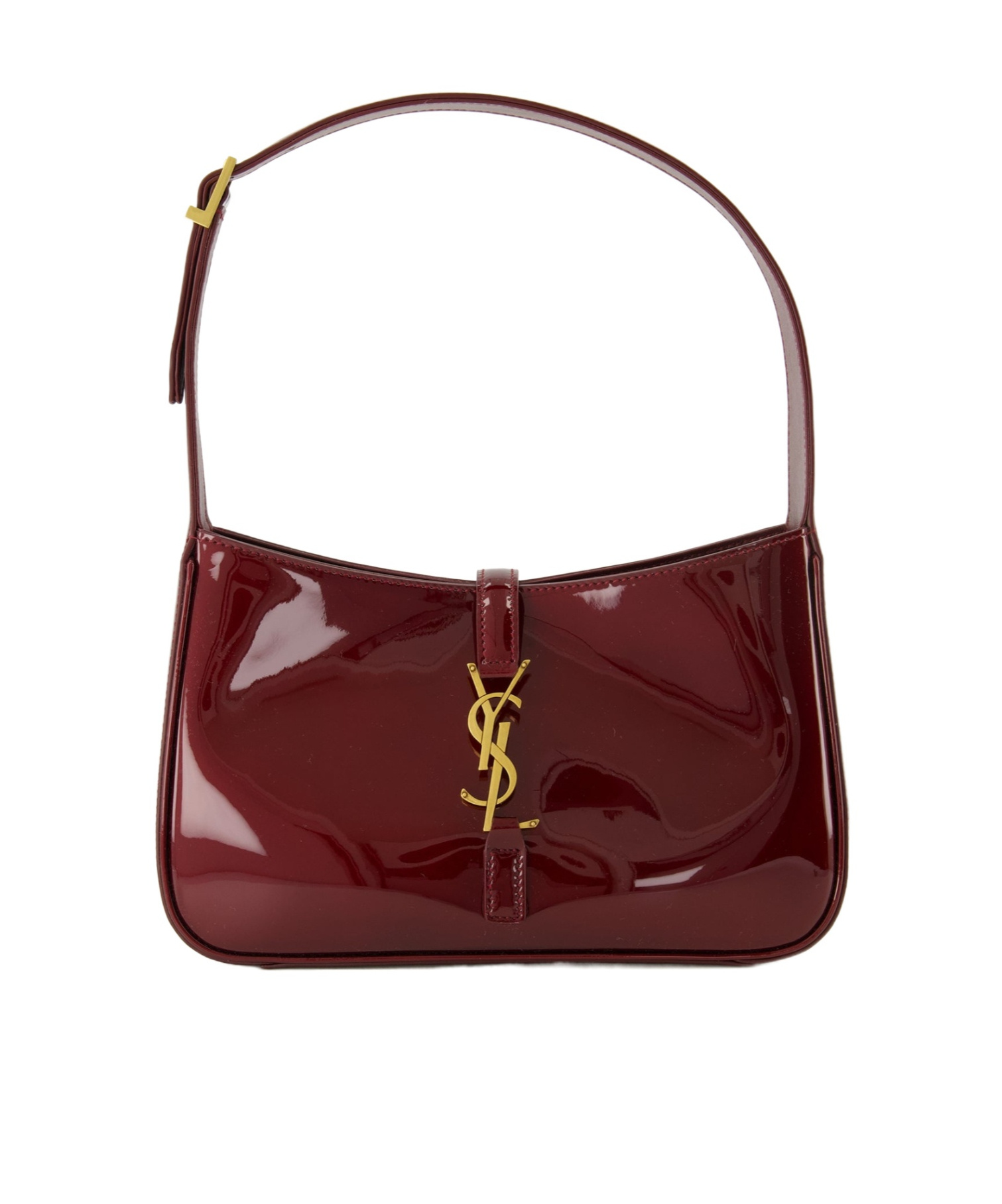 Saint Laurent Logo Tote Bag In Burgundy