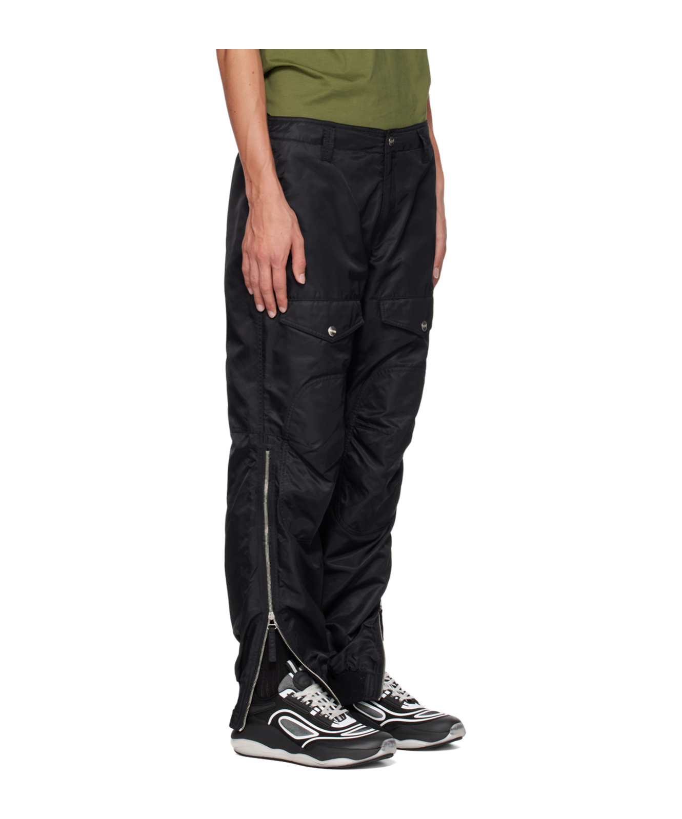 Moschino Zipper Overalls Casual Pants In Black