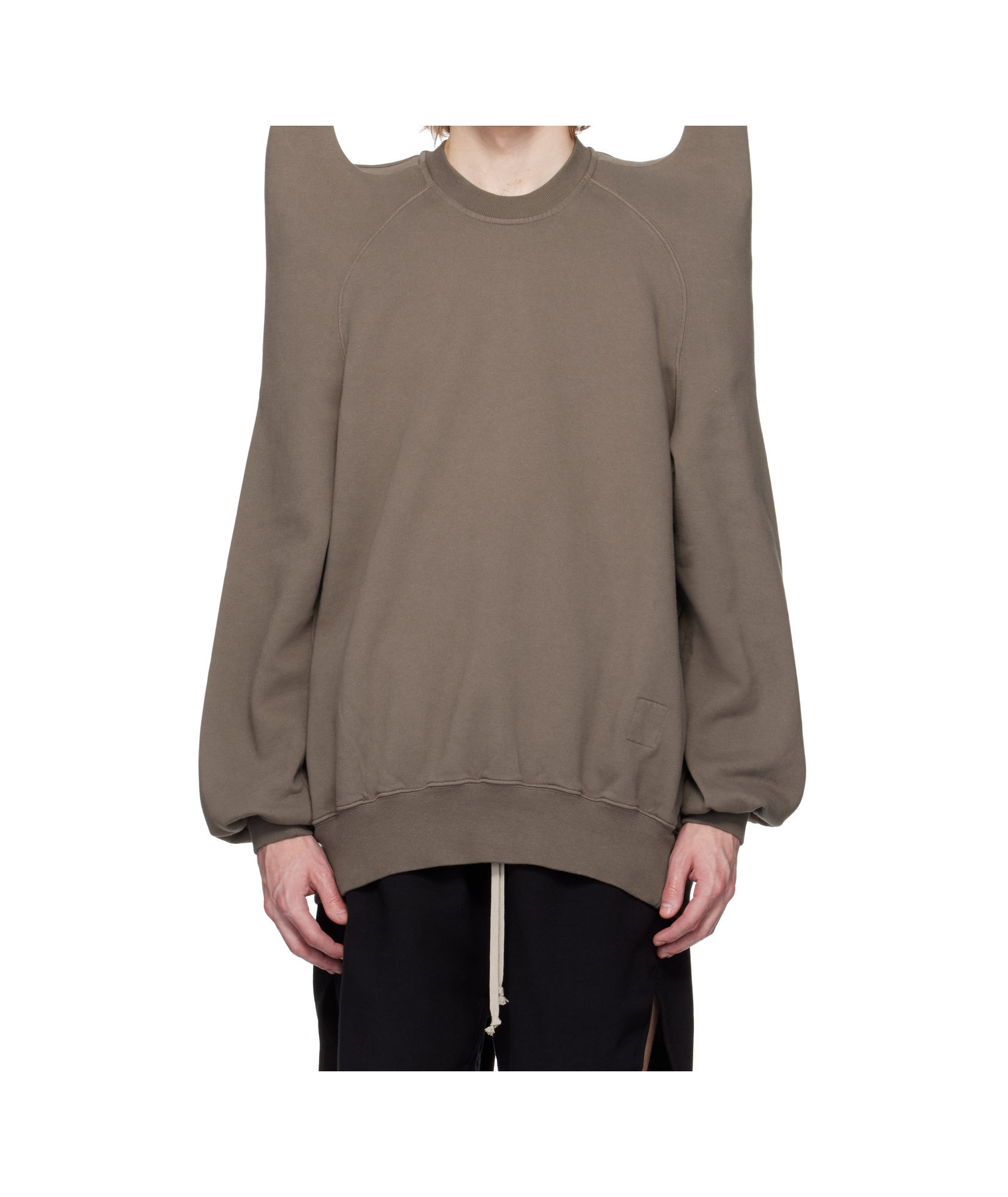 Rick Owens Drkshdw Gray Hollywood Tecsweat Sweatshirt In Gray