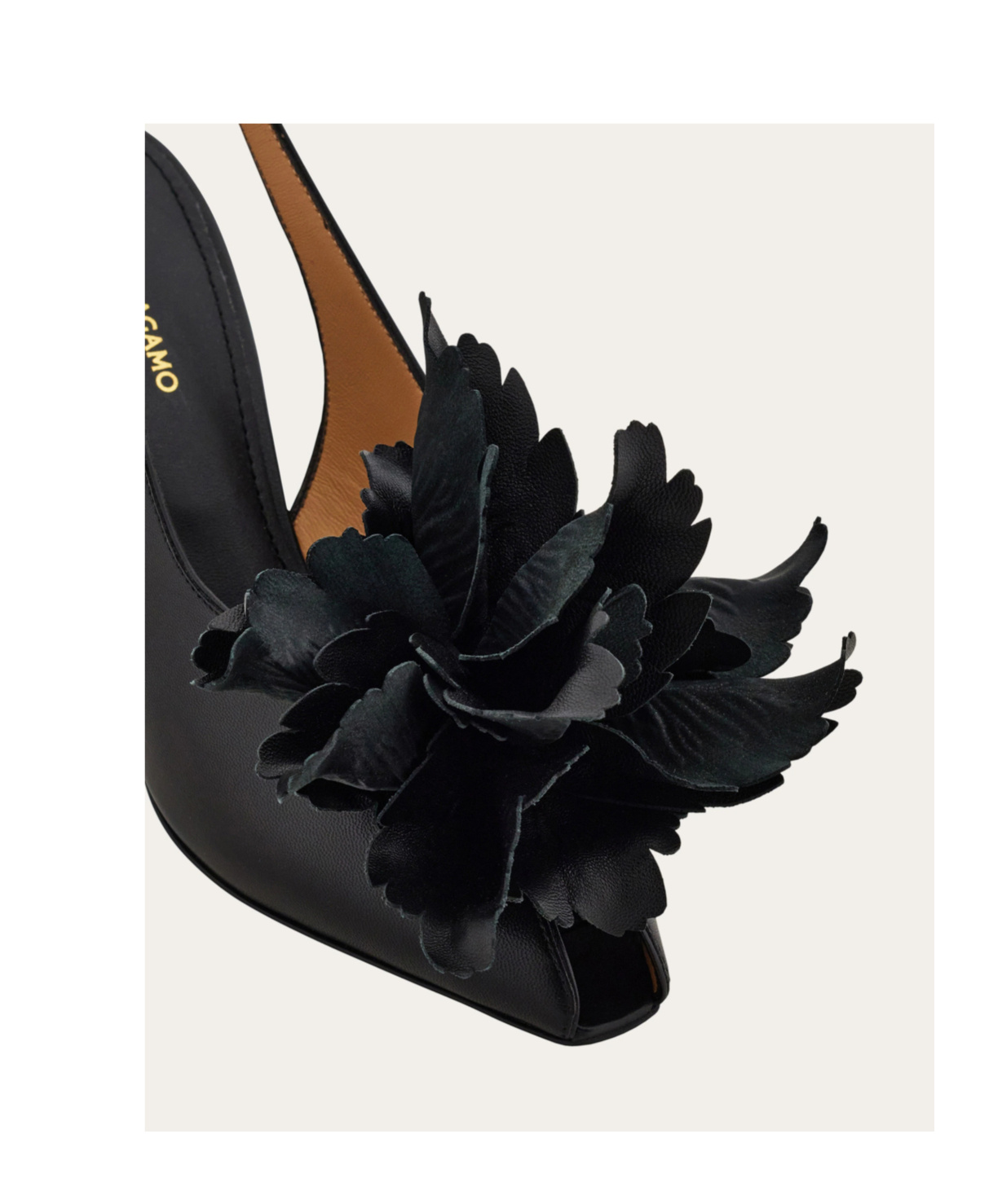 Ferragamo 70mm Flower-embellished Slingback Pumps In Black