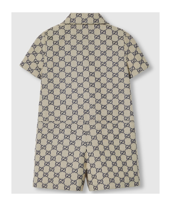 Gucci Gg-canvas Playsuit In Nude