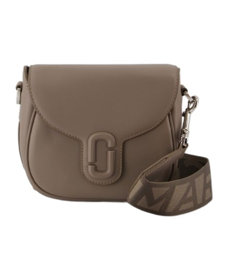 Shop Marc Jacobs The Covered J Marc Saddle Bag In Brown