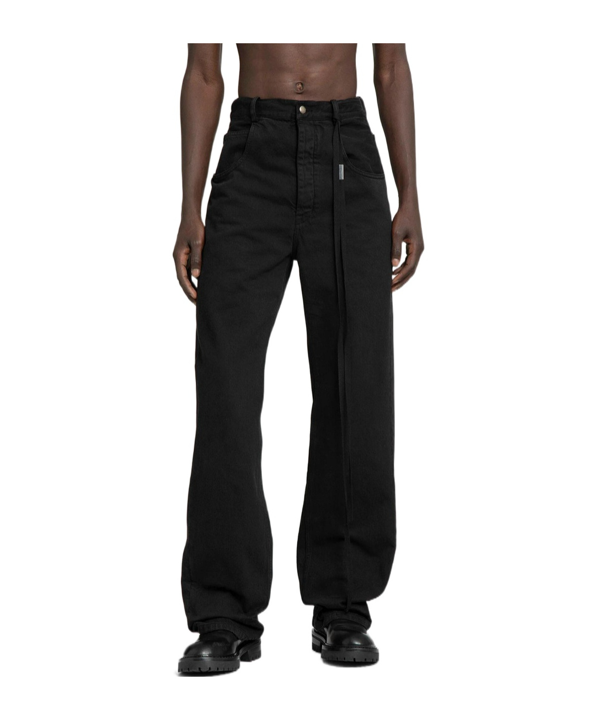 Ann Demeulemeester Belt-loop Jeans In Black