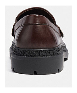 Coach Monogram Jacquard Loafers In Black