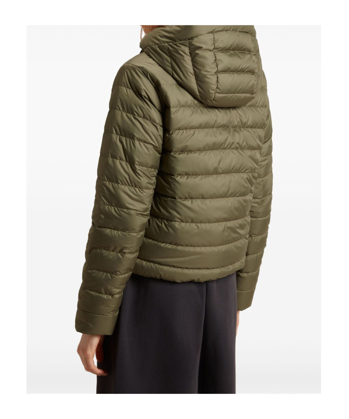 Woolrich Army Green Polyester Down Jacket In Green
