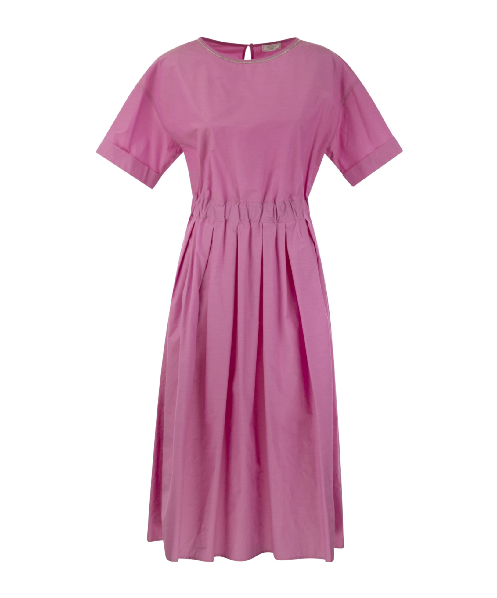 Peserico Women Cotton-blend Dress With Light Stitch In Pink