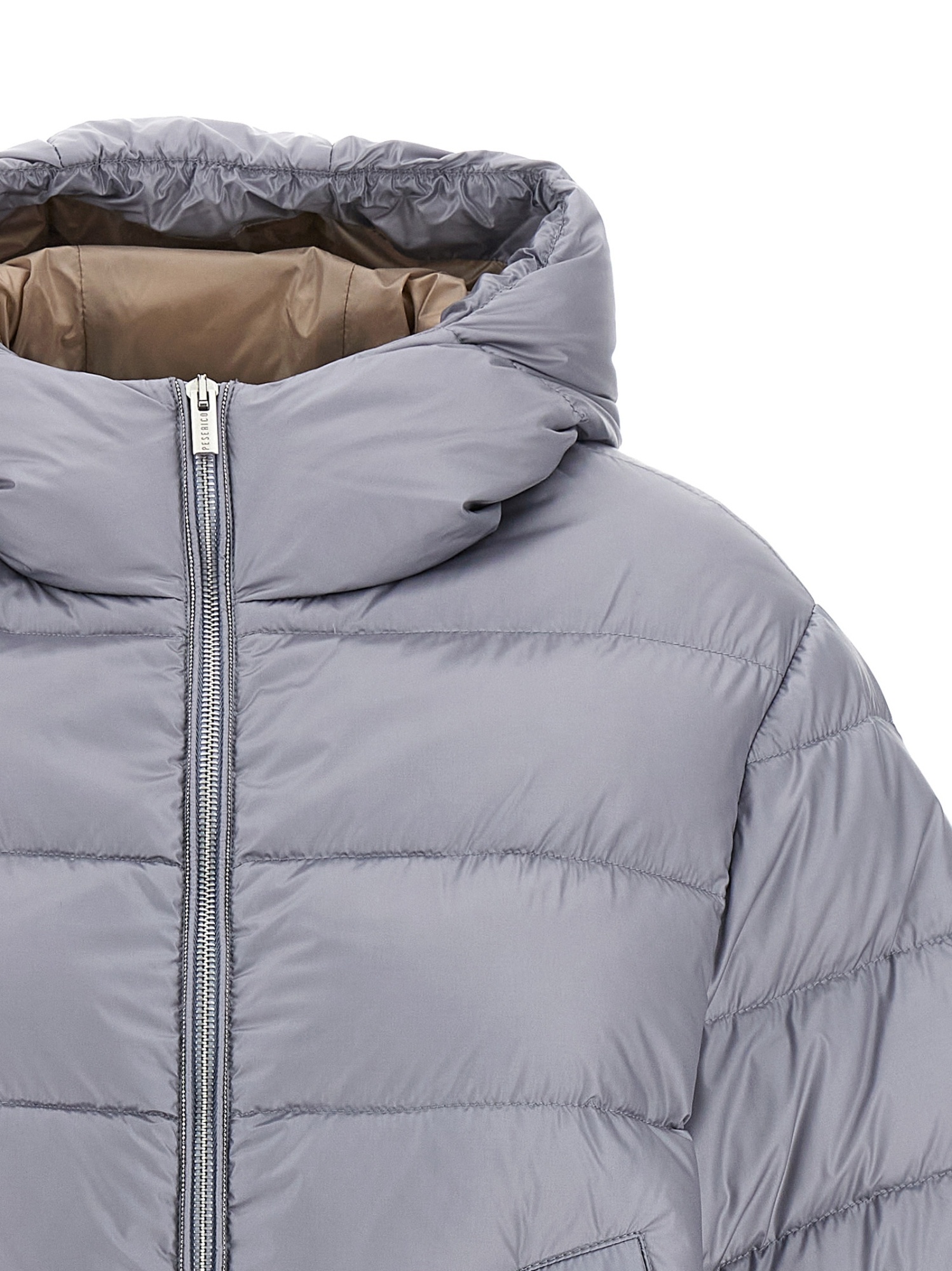Peserico Cape Down Jacket Casual Jackets And Parka Gray In Gray