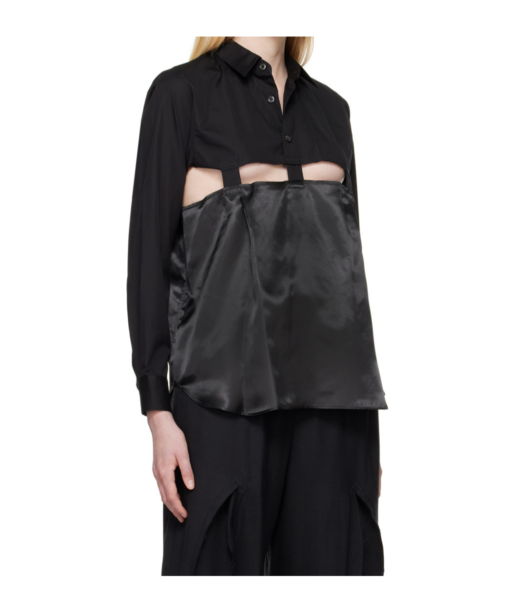 COMME DES GARÇONS LAPEL LONG SLEEVE TOP