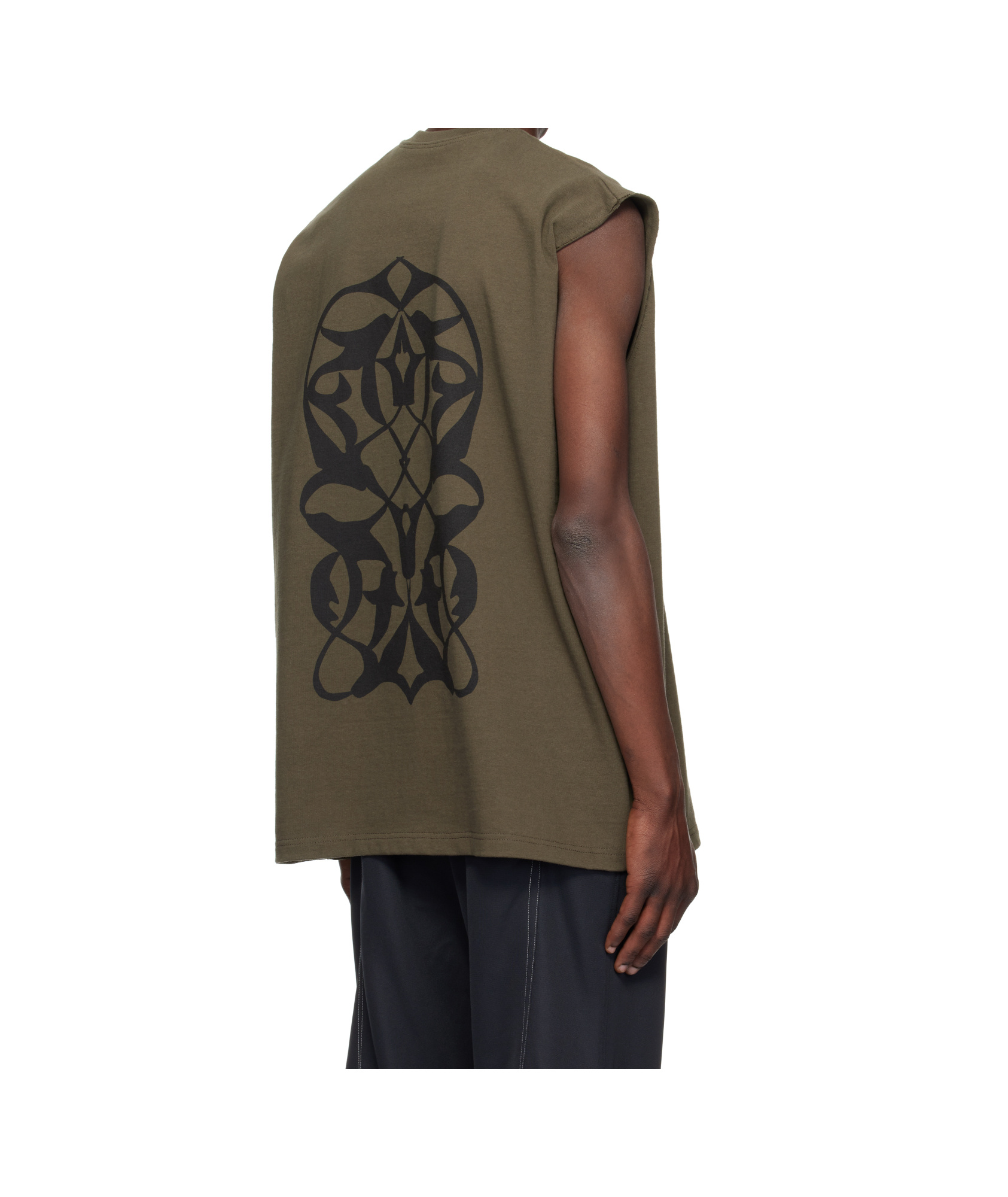 SONG FOR THE MUTE KHAKI ARABESQUE TANK TOP