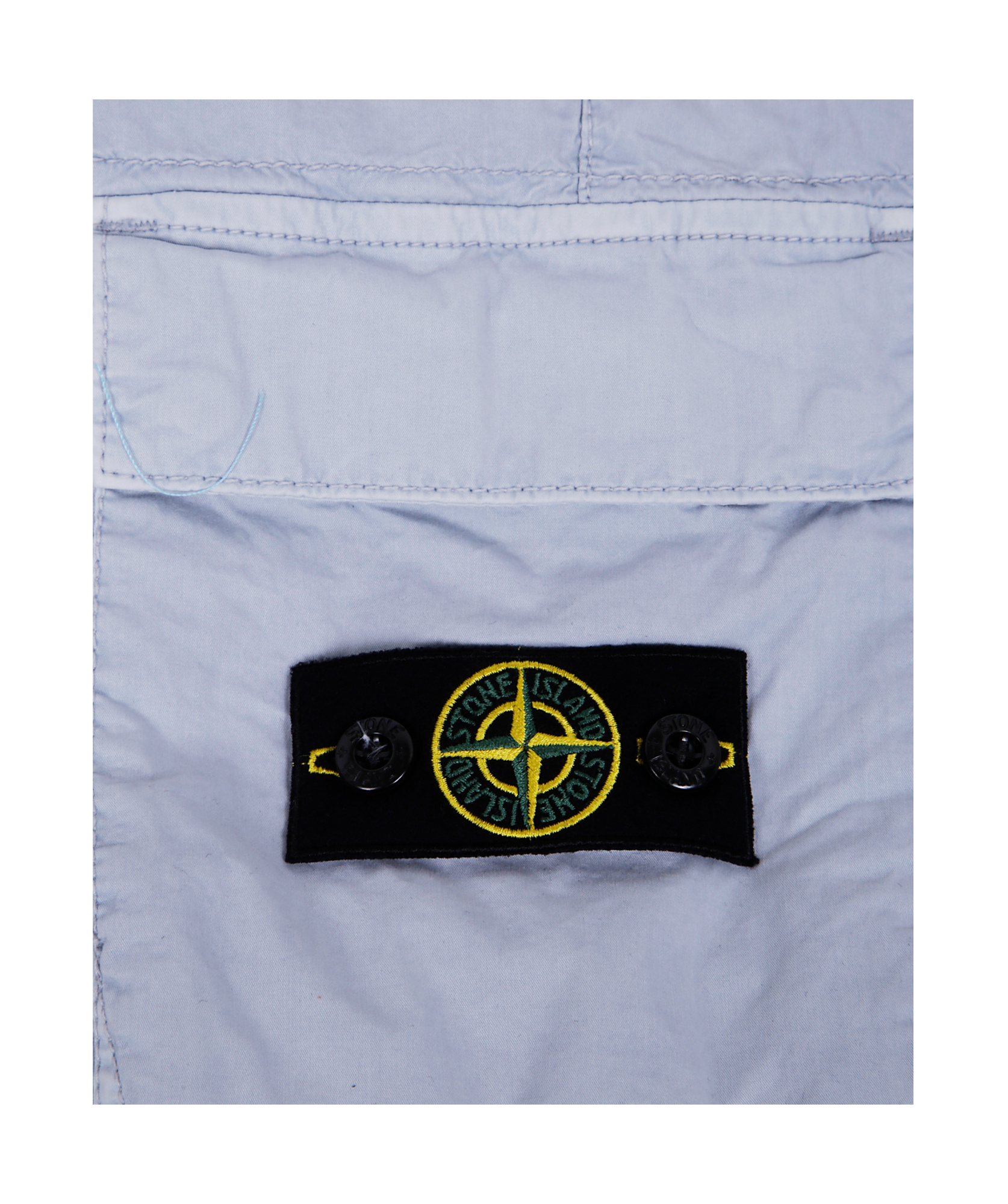 Stone Island Compass-motif Button Detailed Shorts In Sky Color