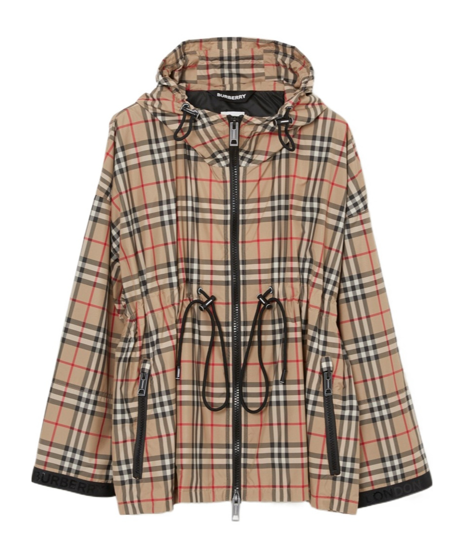 BURBERRY VINTAGE CHECK DRAWSTRING WAIST JACKET 