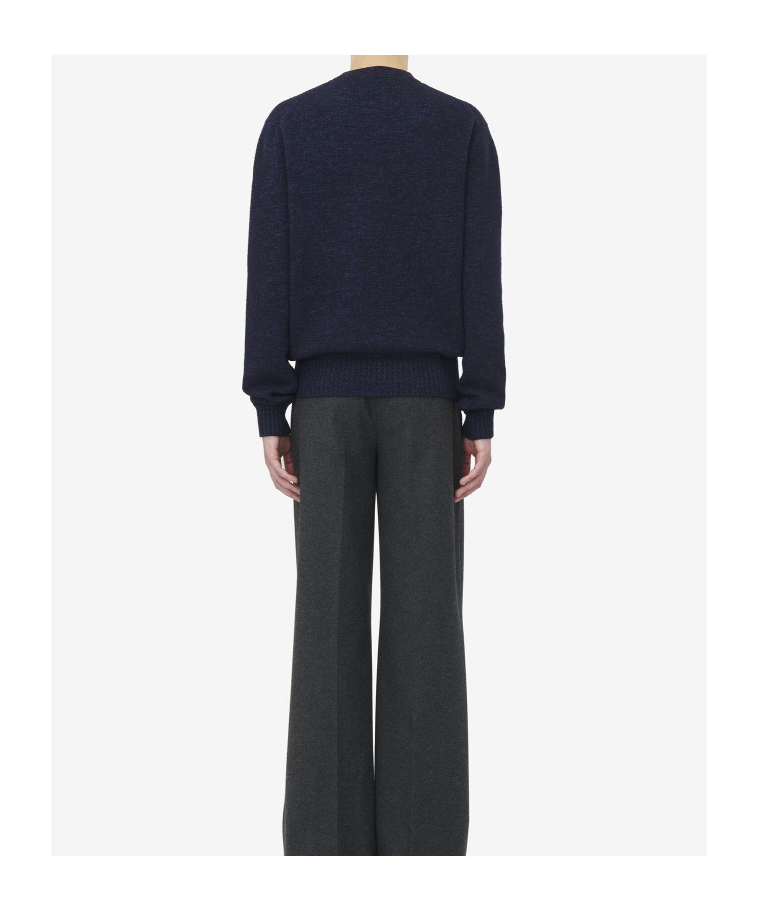 Alexander Mcqueen Long-sleeved Sweater In Black