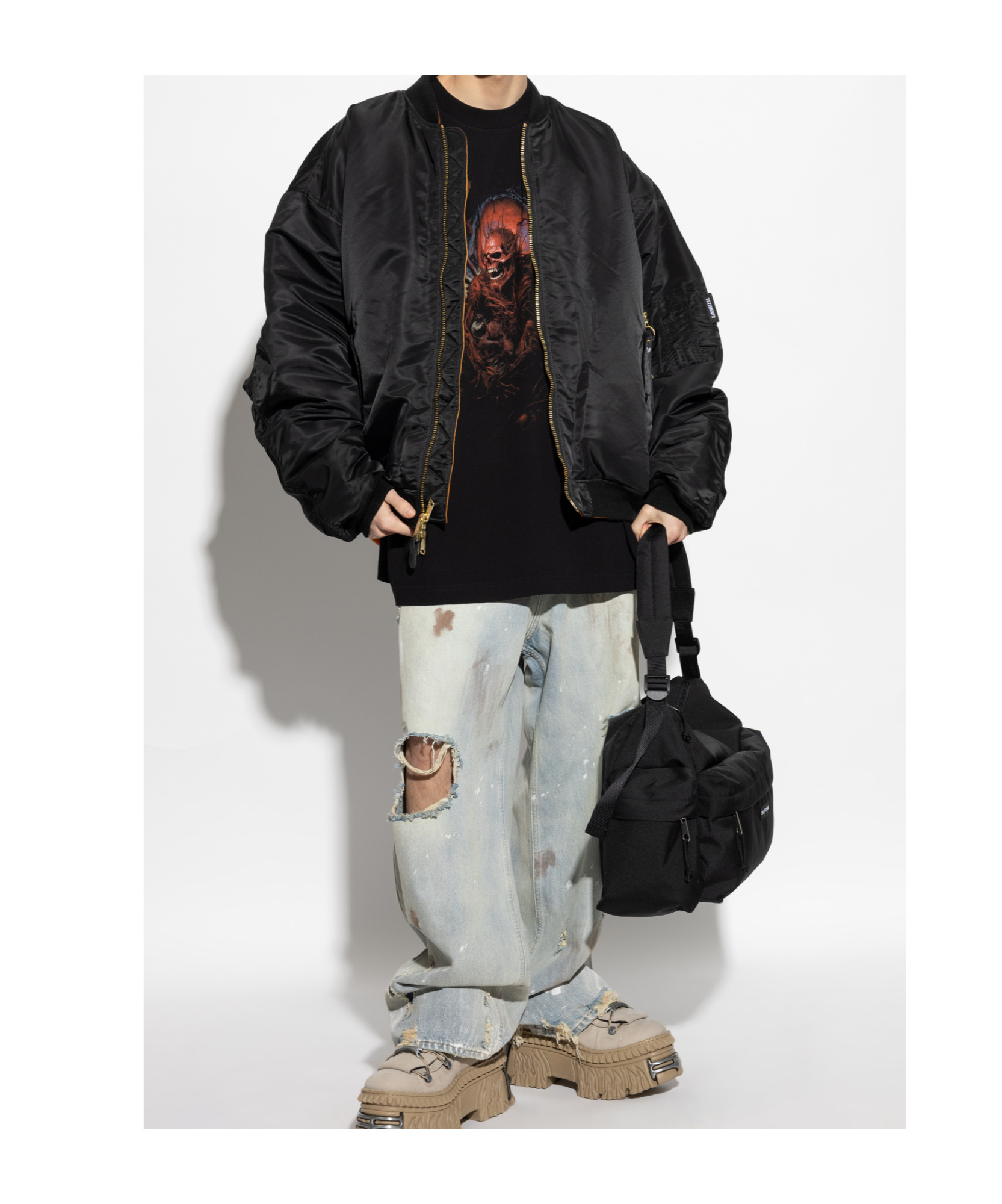 Vetements Oversize Short Sleeve T-shirt In Black