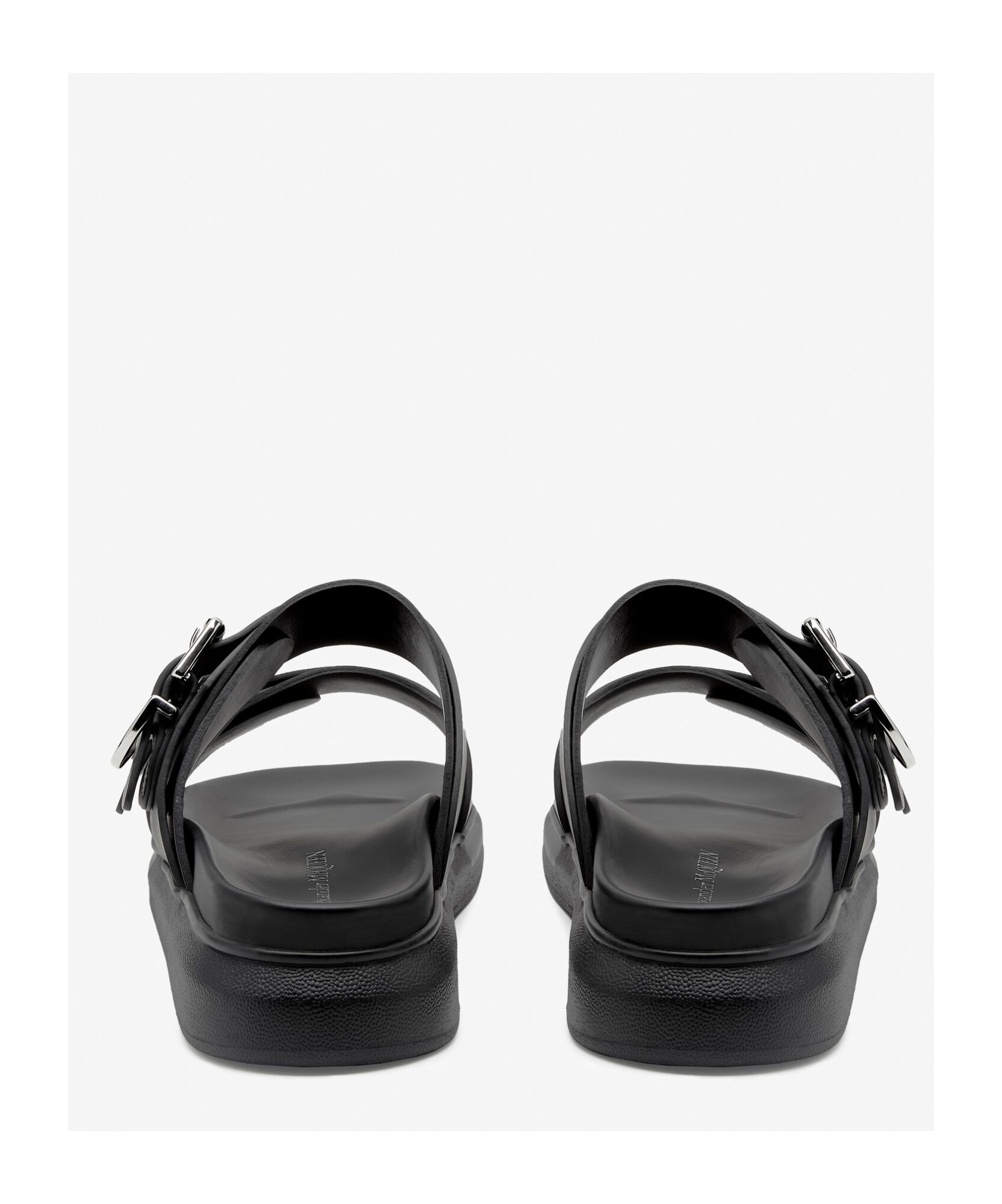 Shop Alexander Mcqueen Buckle-strap Sandals In Black