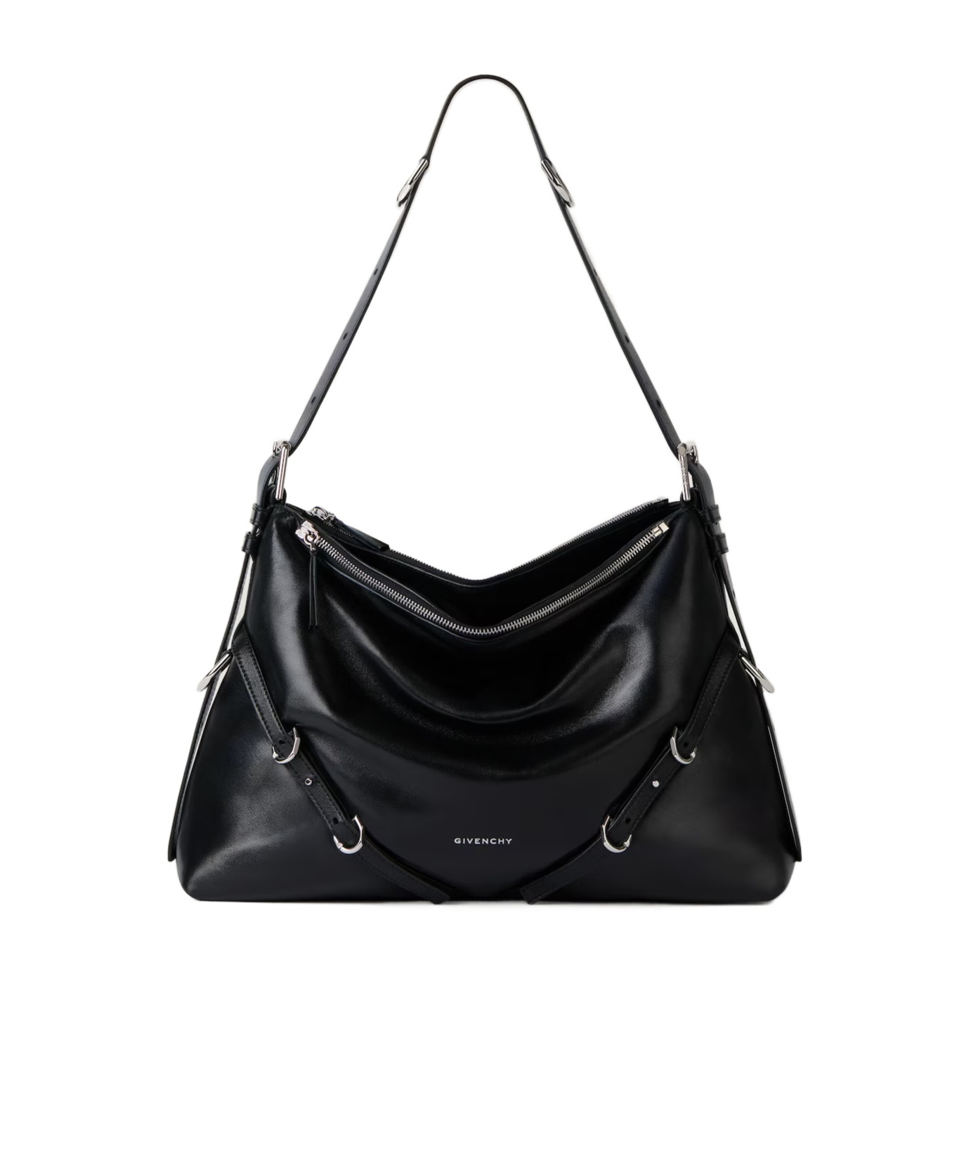 Givenchy Medium Voyou Bomber Bag In Nappa Leather In Black