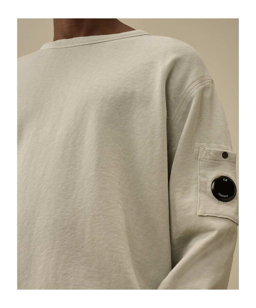 C.p. Company Crew Neck Sweater In Neutral