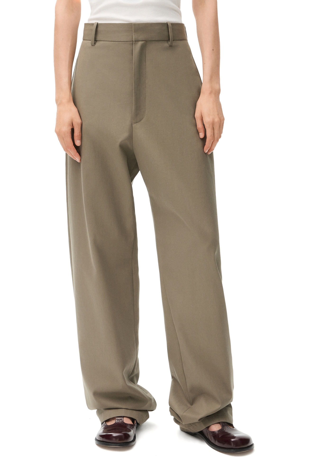 LOEWE TROUSERS IN COTTON AND SILK