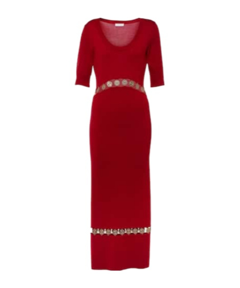 Rabanne Maxi Dress In Brown