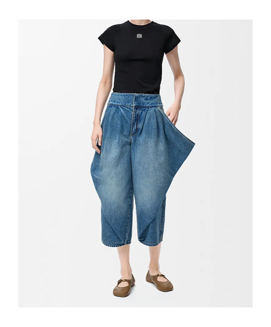 Loewe Black Cotton-blend T-shirt With Anagram Logo Women In Black