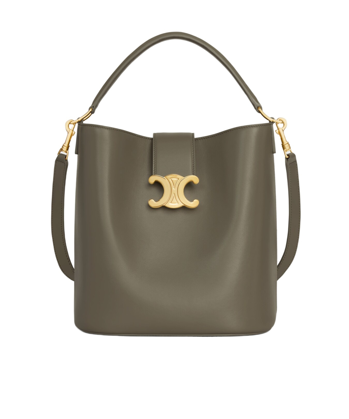 Celine Medium Louise Bucket Bag In Green