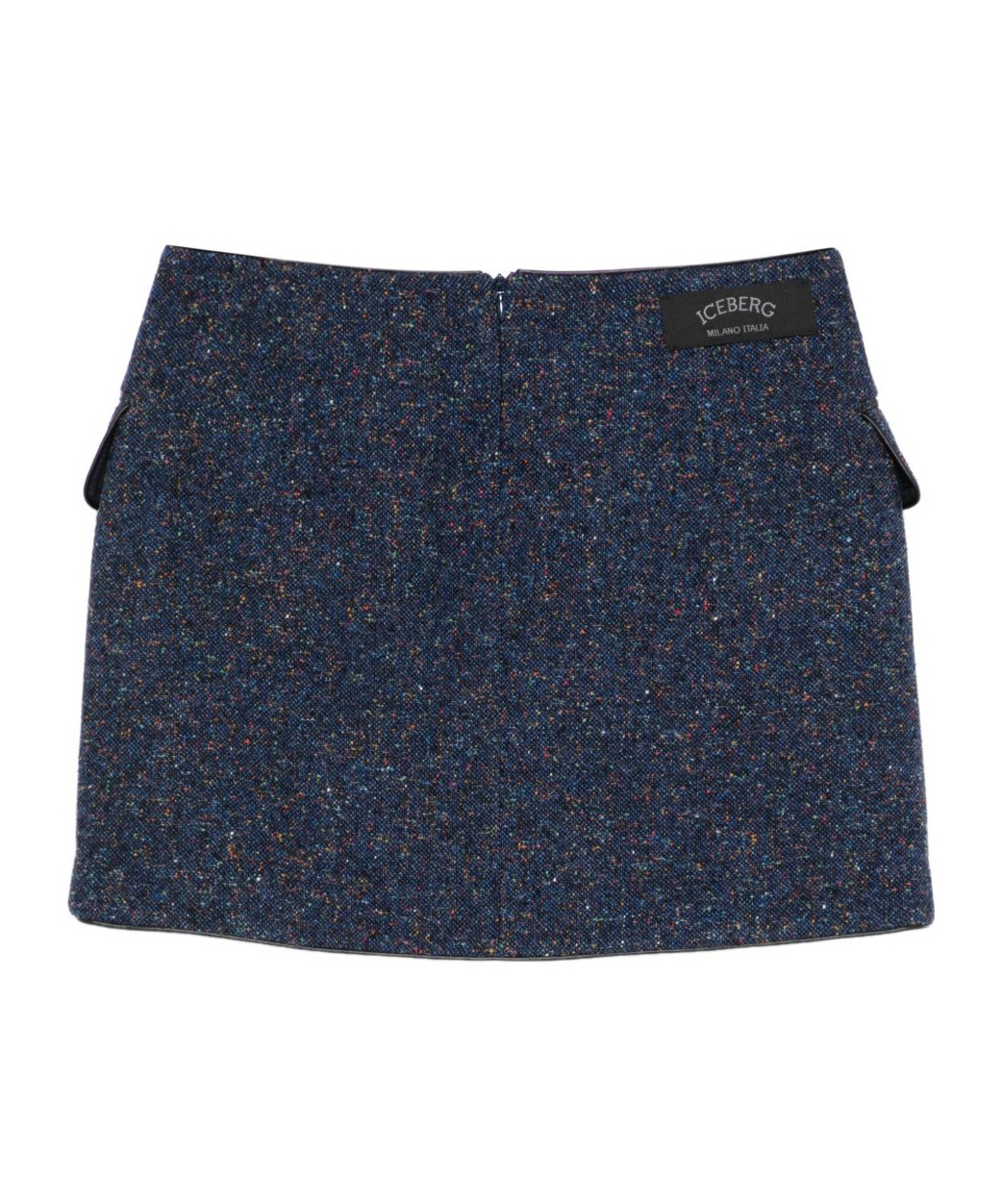 Iceberg Flap-pocket Mini Skirt In Black