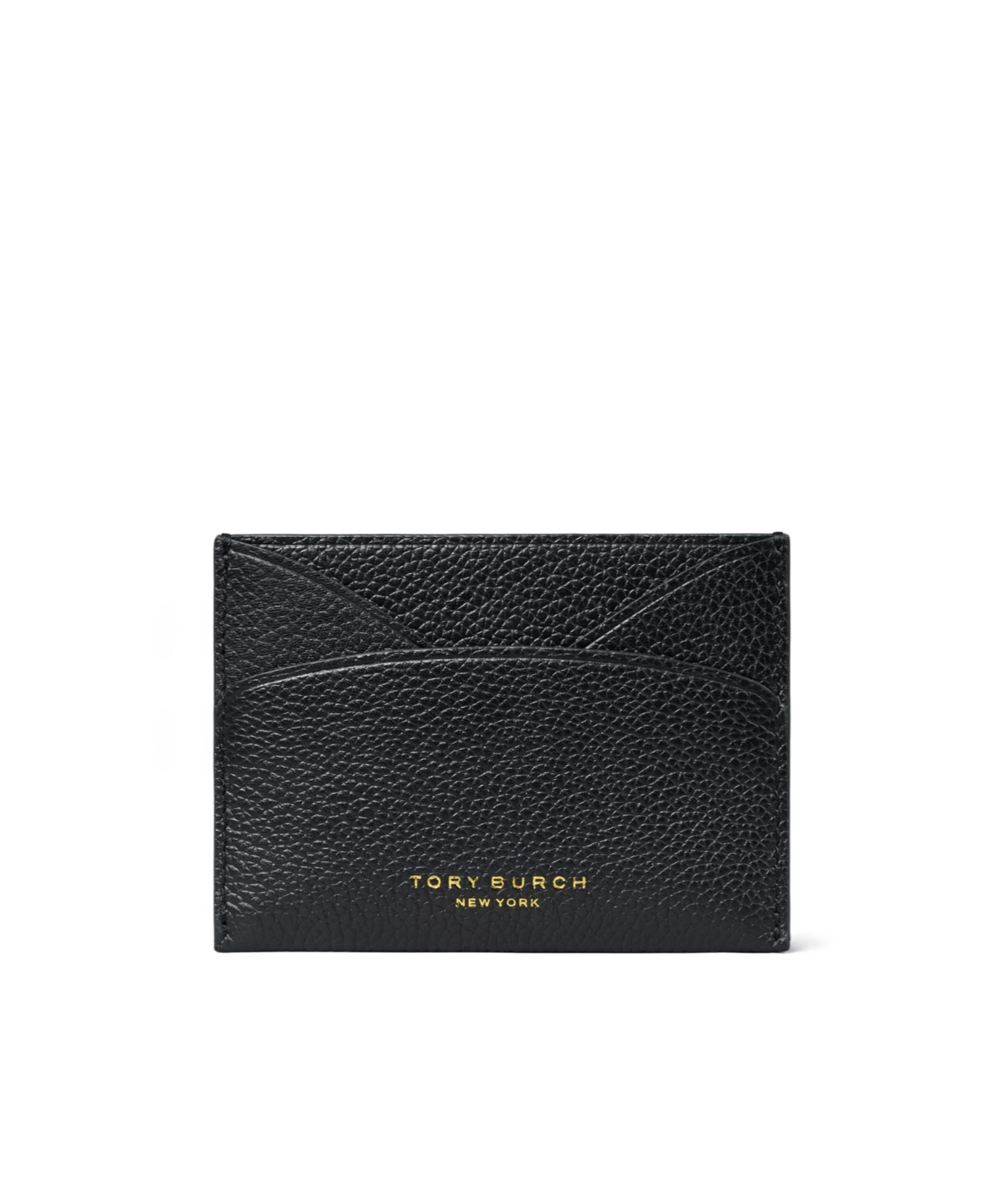Tory Burch Romy Flat Card Case In Black