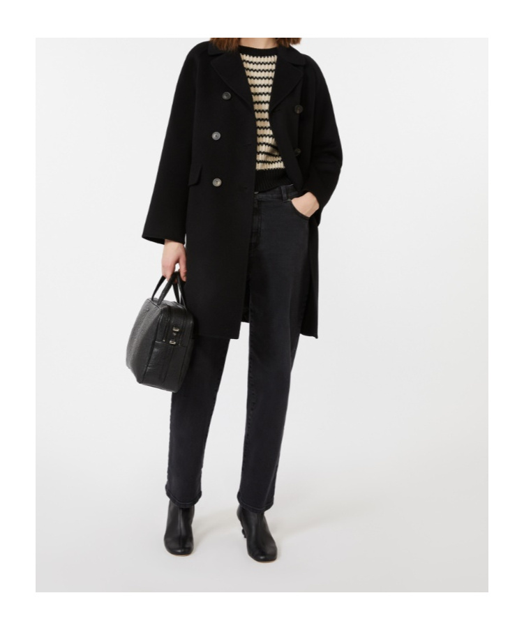 Weekend Max Mara Round Neck Dress In Black