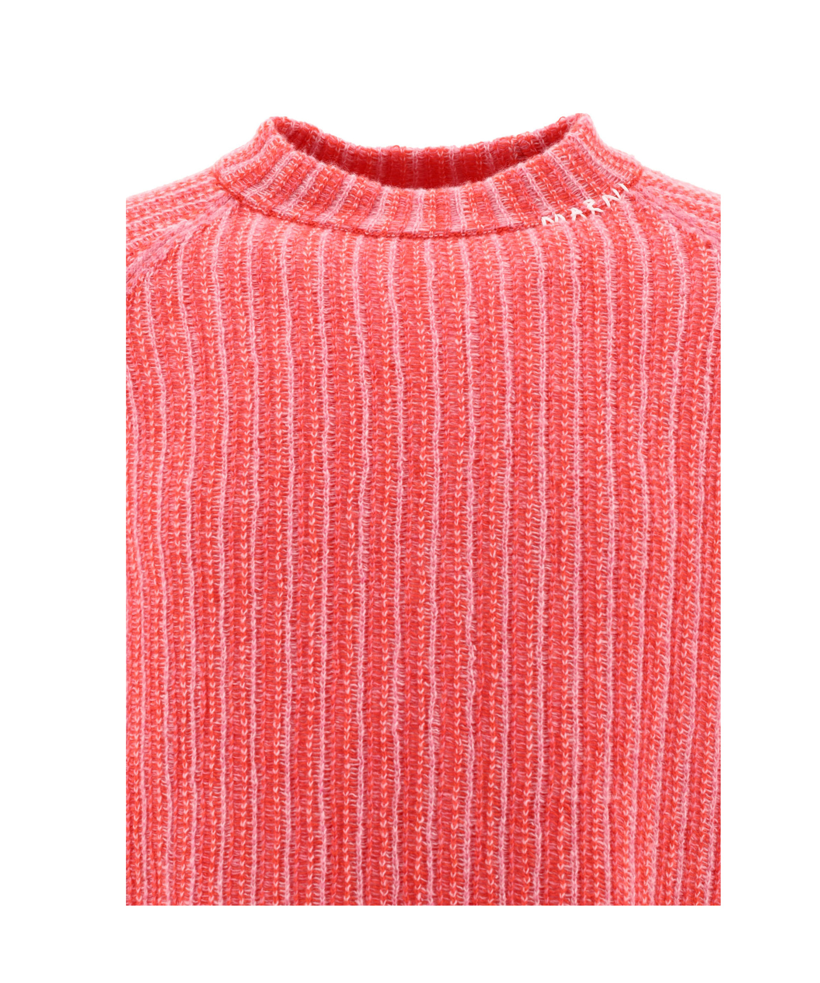 Shop Marni Degrade Striped Knit Sweater In Red