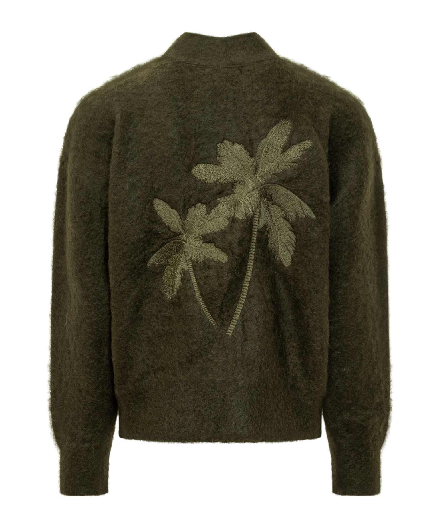 Laneus Brushed-effect Cardigan In Black