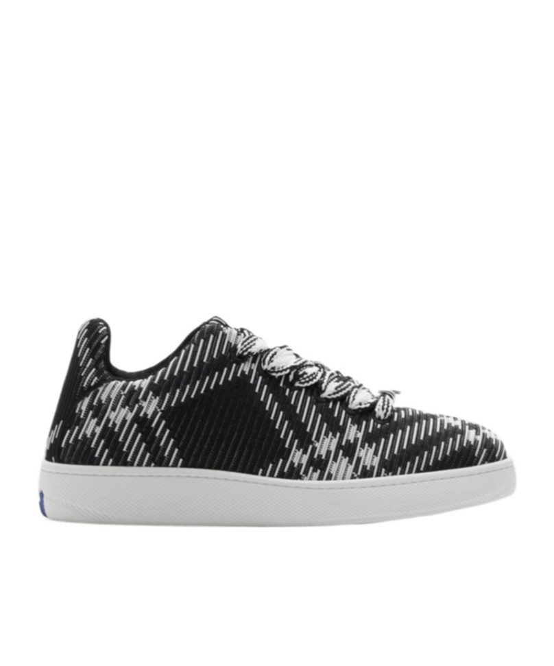 Burberry Dynamic Pattern Sneakers With Comfortable Sole In Gray