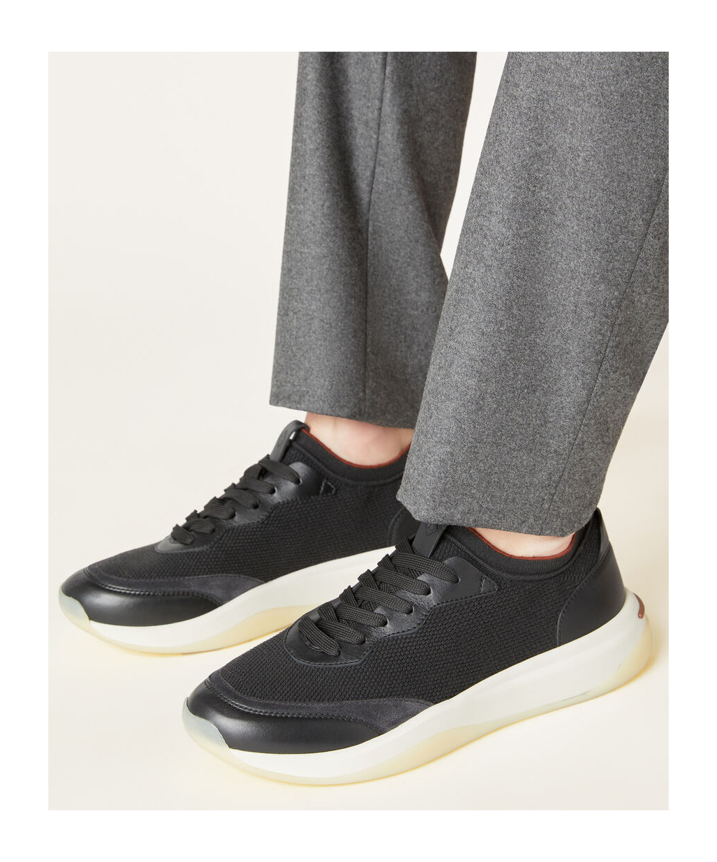LORO PIANA LORO PIANA ROUND-TOE LACE-UP SNEAKERS