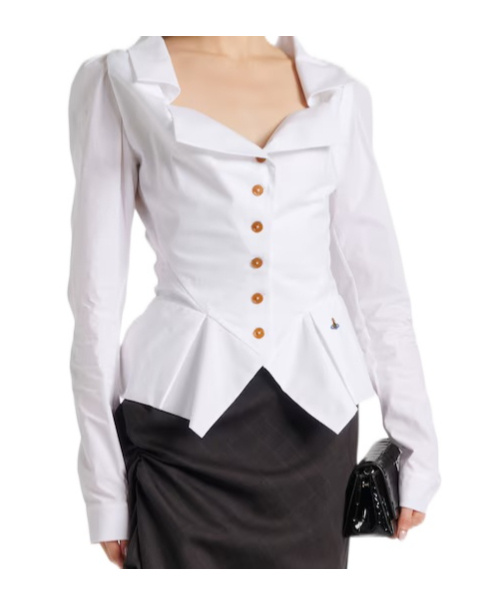 Vivienne Westwood Monday Orb Cotton Shirt In White