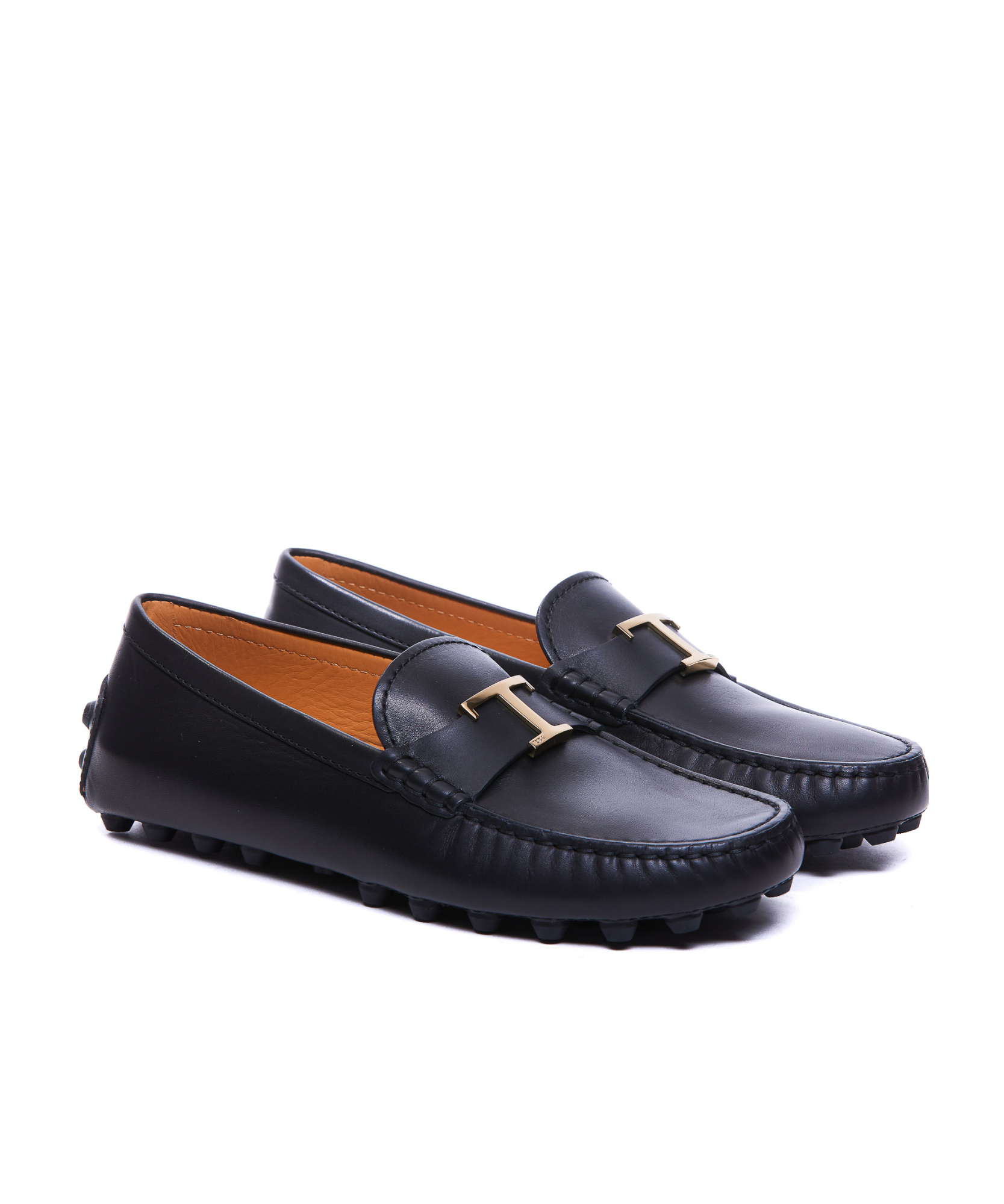 Tod's Gommino Leather Loafers In Black